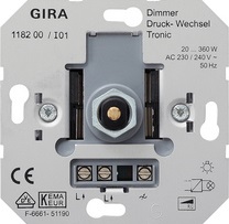 Tronic dimming insert with pressure 2-way switch