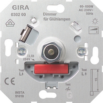 Ruột dimmer Gira nhấn on/off có thể kết hợp với công tắc 2 chiều