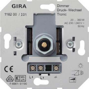 Tronic dimming insert with pressure 2-way switch